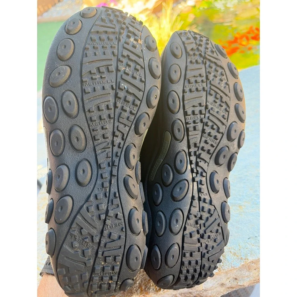 Merrell Mens Jungle Moc Waterproof Black Leather Slip On Shoes J597913Z Size 8.5